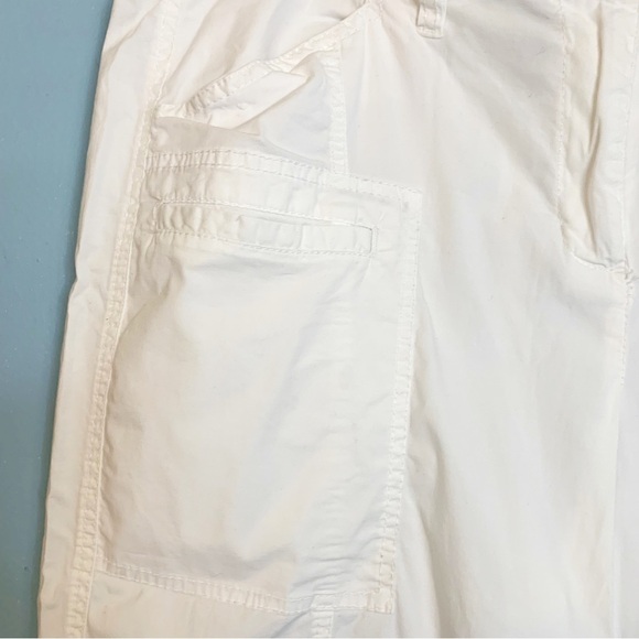 Style & Co white cargo style shorts with multi pockets and adjustable hem Sz 14 - Picture 4 of 10